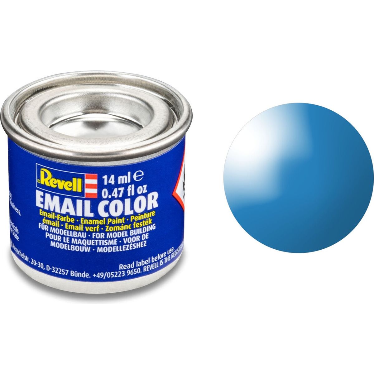 Emalje Maling Til Hobby - Revell - Light Blue Gloss 14 Ml