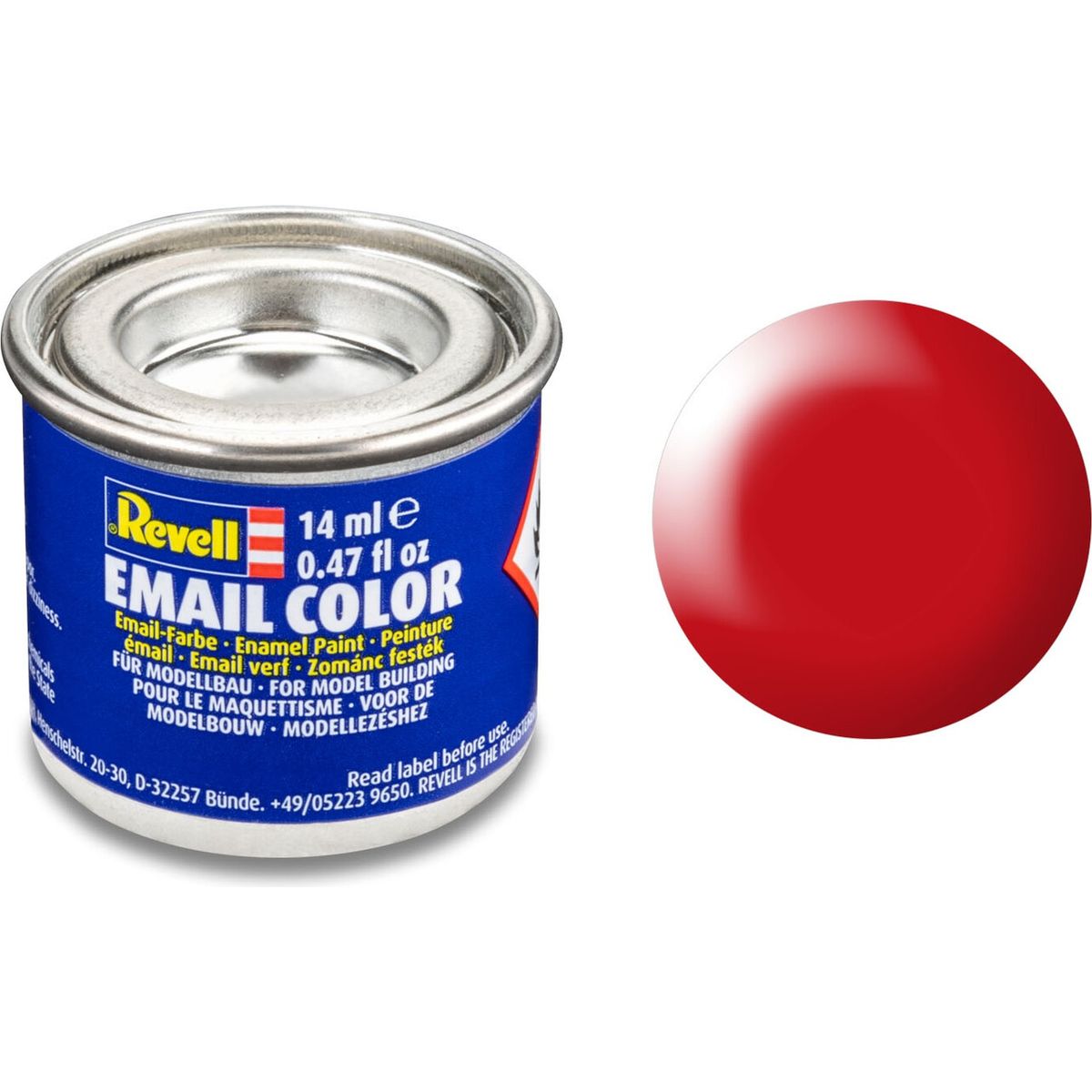 Emalje Maling Til Hobby - Revell - Luminous Red Silk 14 Ml