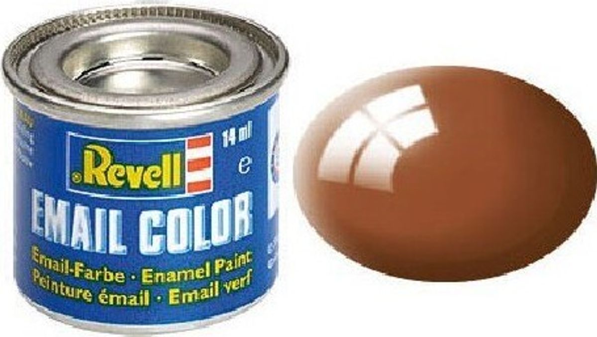 Emalje Maling Til Hobby - Revell - Mud Brown Gloss 14 Ml