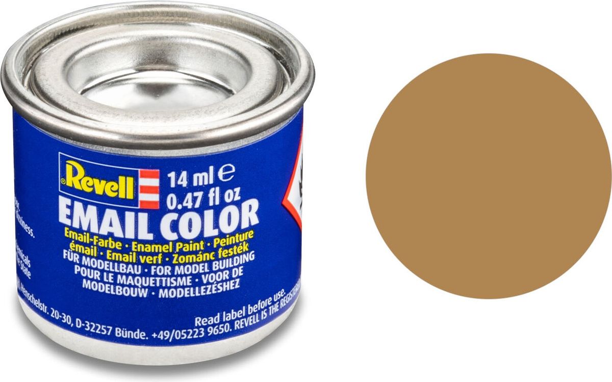 Emalje Maling Til Hobby - Revell - Ochre Brown Mat 14 Ml