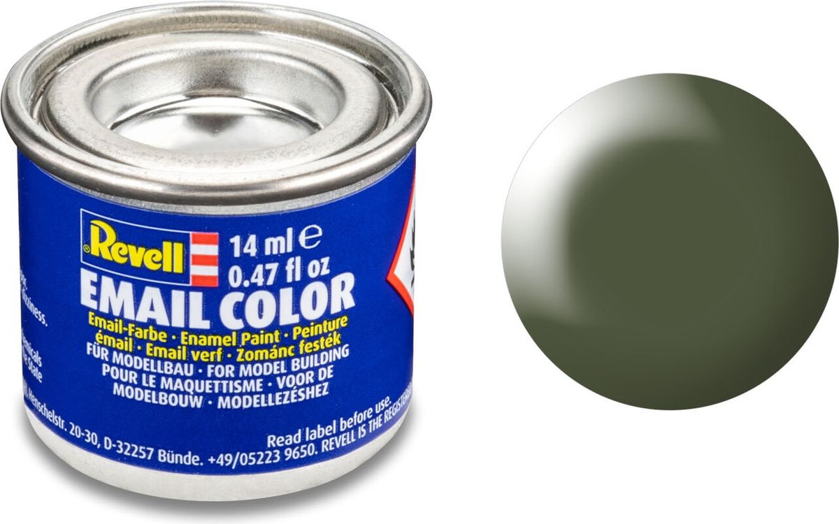 Emalje Maling Til Hobby - Revell - Olive Green Silk 14 Ml