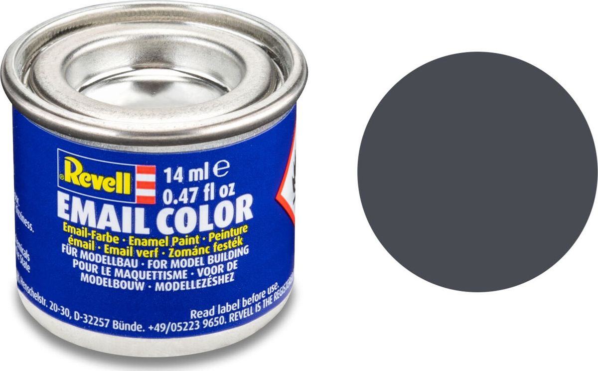 Emalje Maling Til Hobby - Revell - Tank Grey Mat 14 Ml