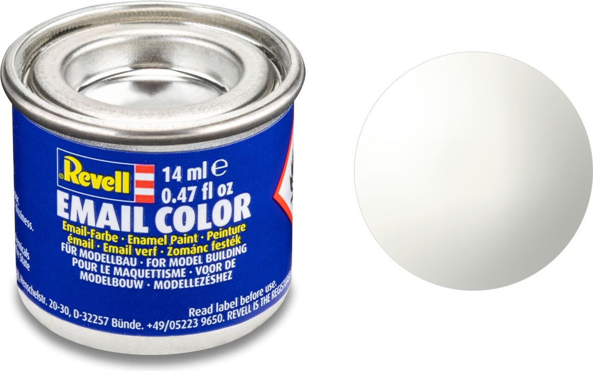 Emalje Maling Til Hobby - Revell - White Gloss 14 Ml