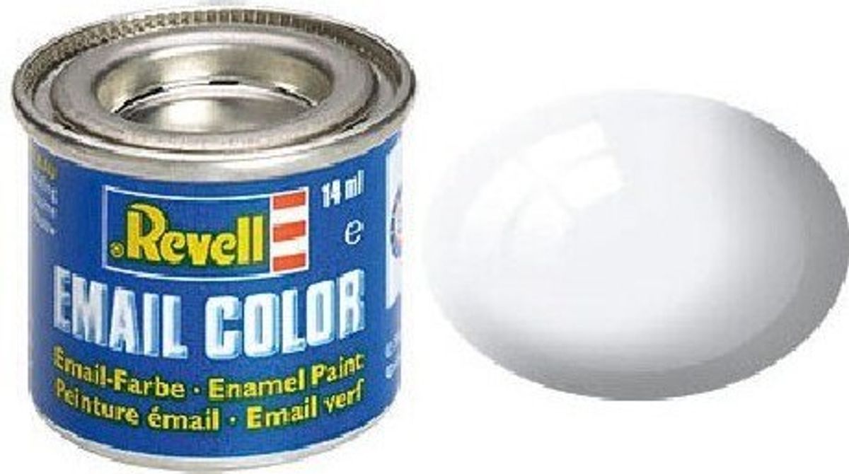 Emalje Maling Til Hobby - Revell - White Gloss 14 Ml