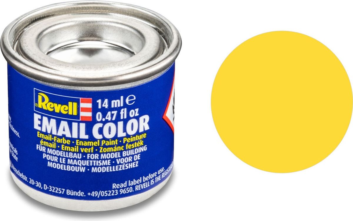 Emalje Maling Til Hobby - Revell - Yellow Mat 14 Ml