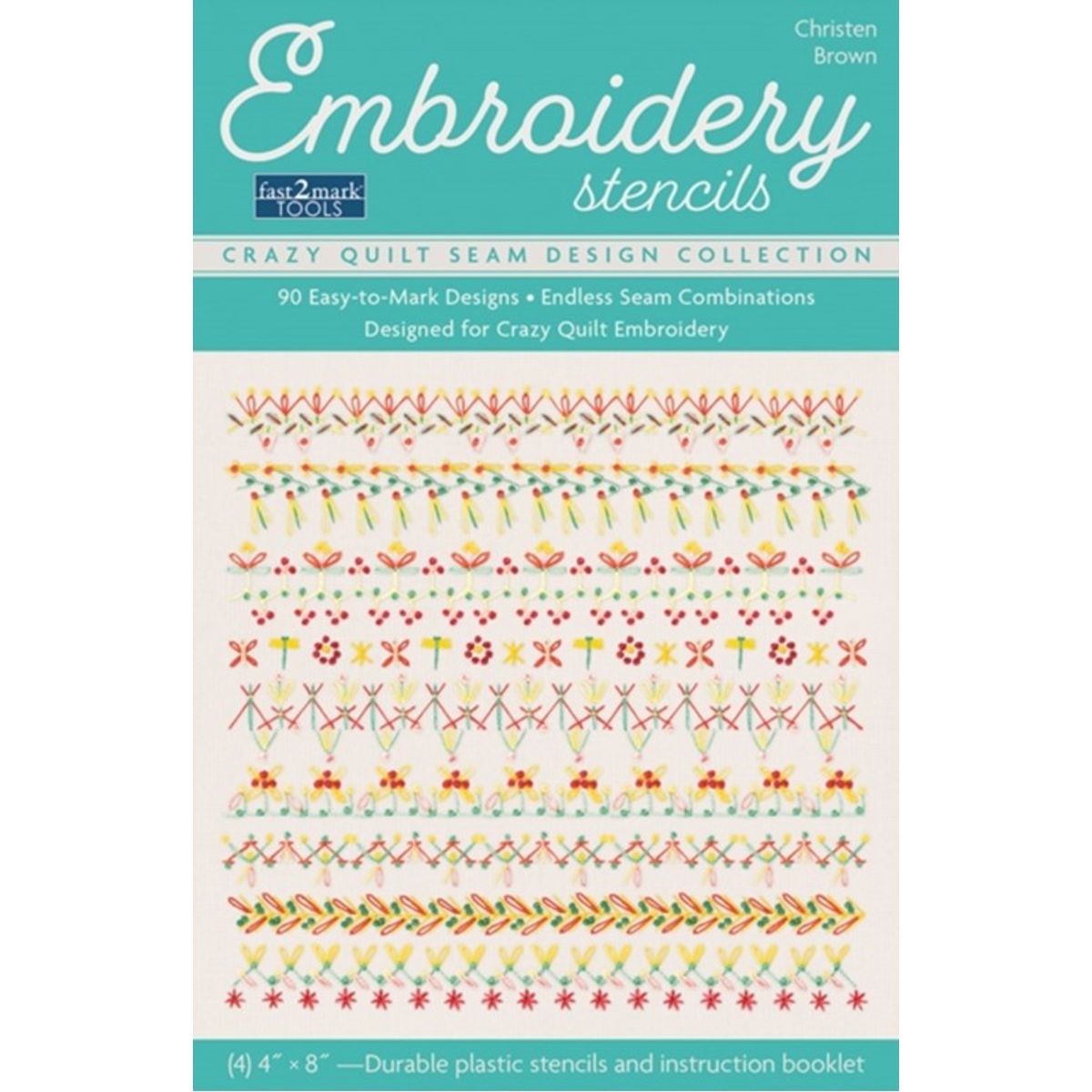 Embroidery Stencils, Crazy Quilt Seam Design Collection