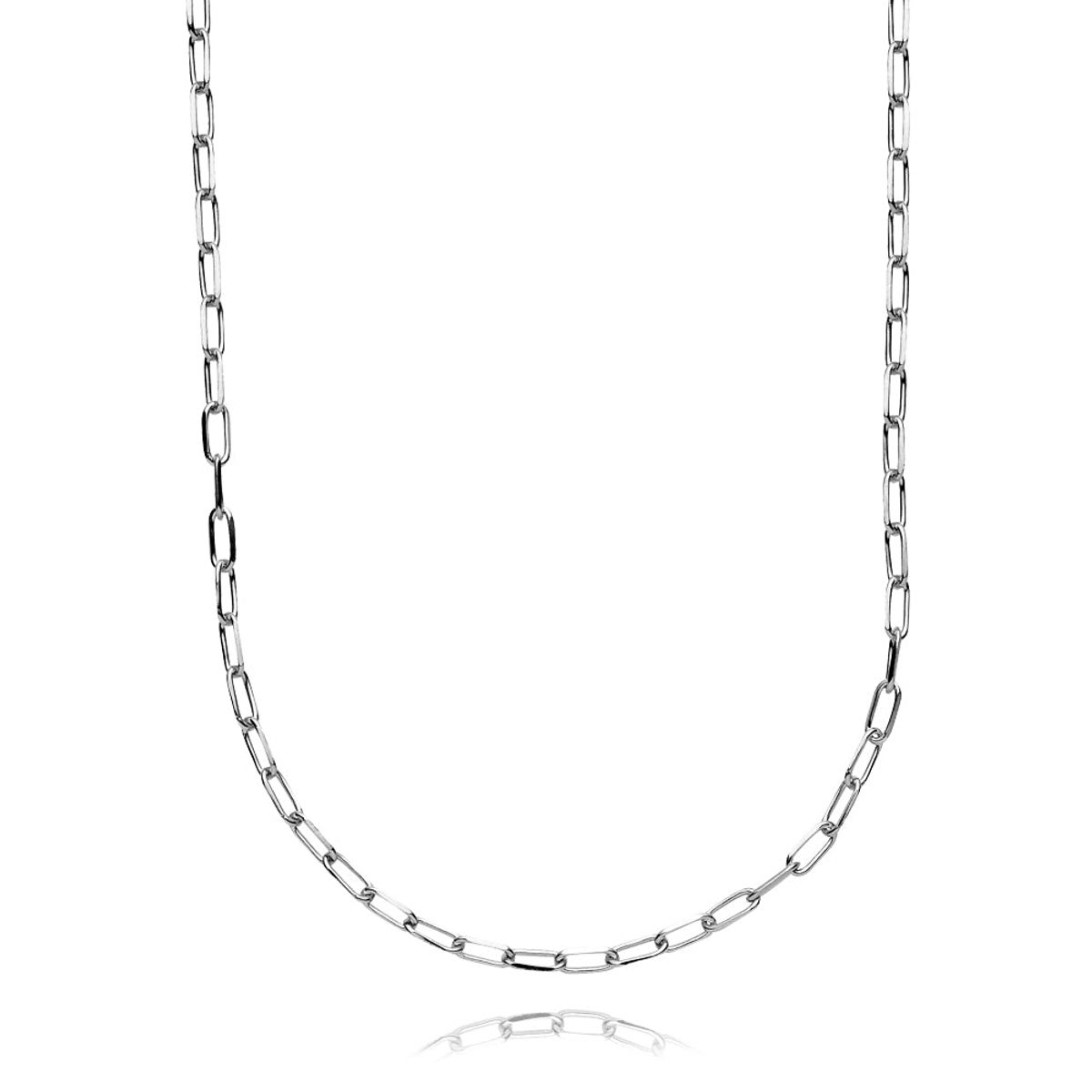 EMMA - Necklace shiny silver basic - 45 cm