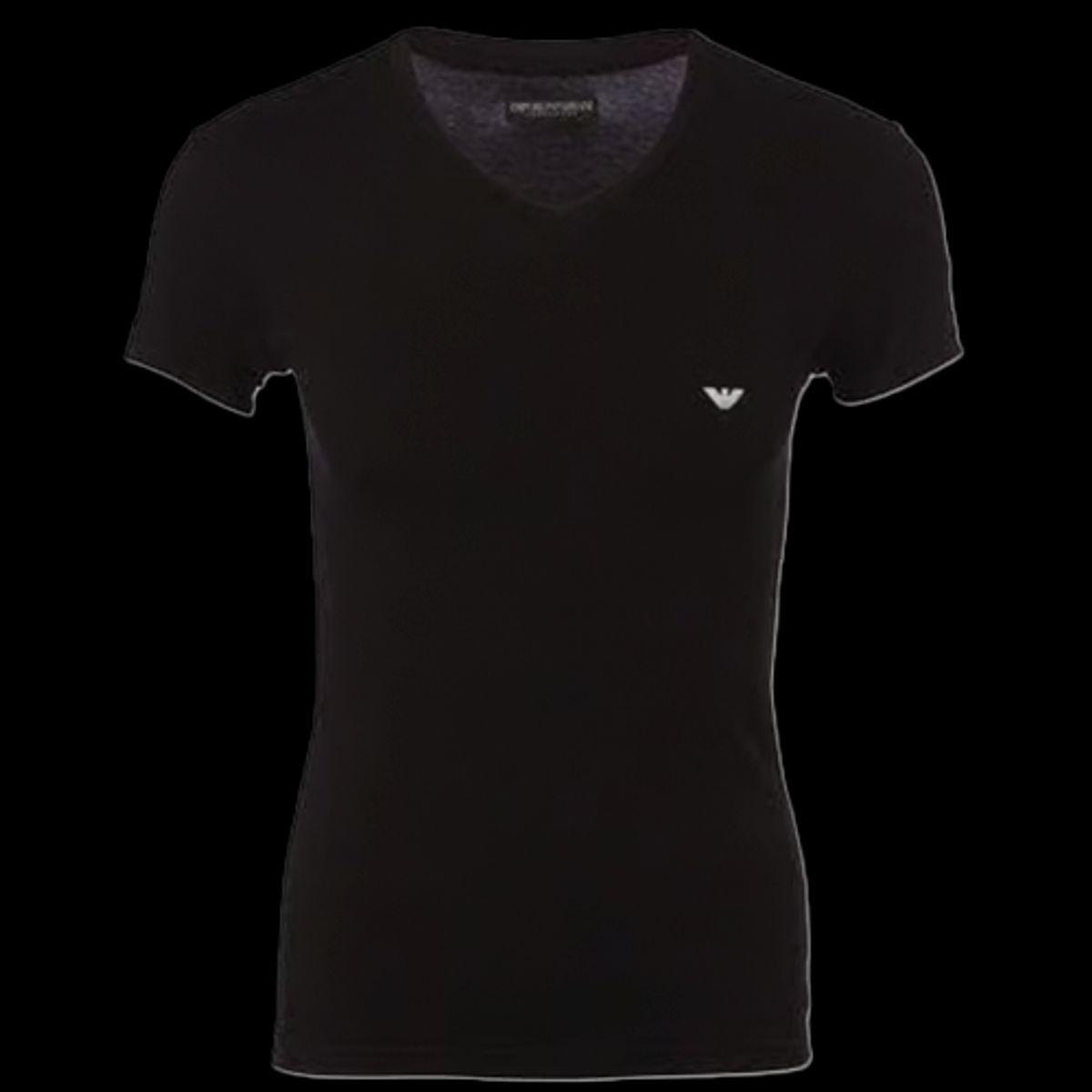 Emporio Armani 1-Pack V-neck T-shirt (Sort)-Medium