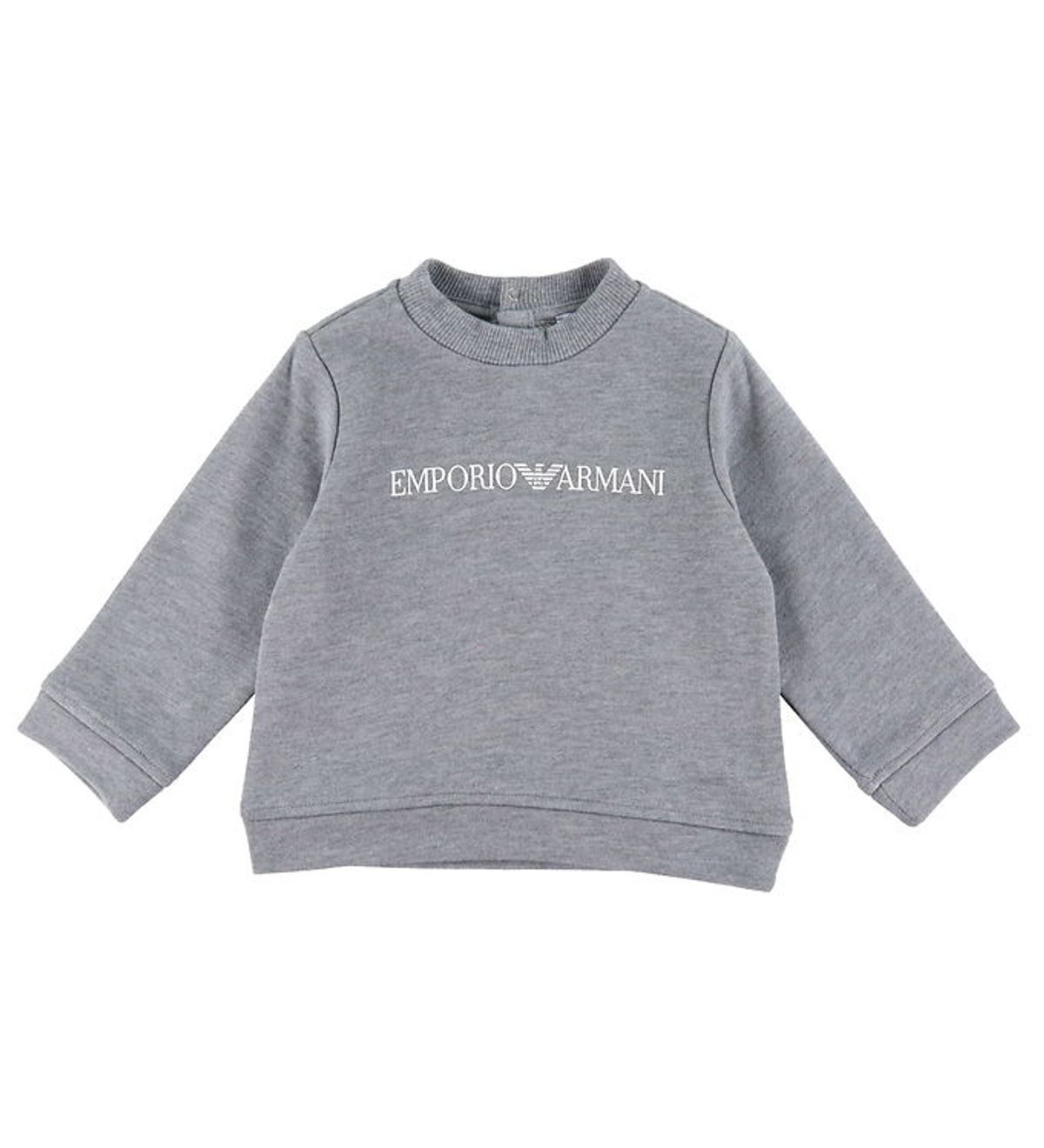 Emporio Armani Sweatshirt - Gråmeleret m. Hvid