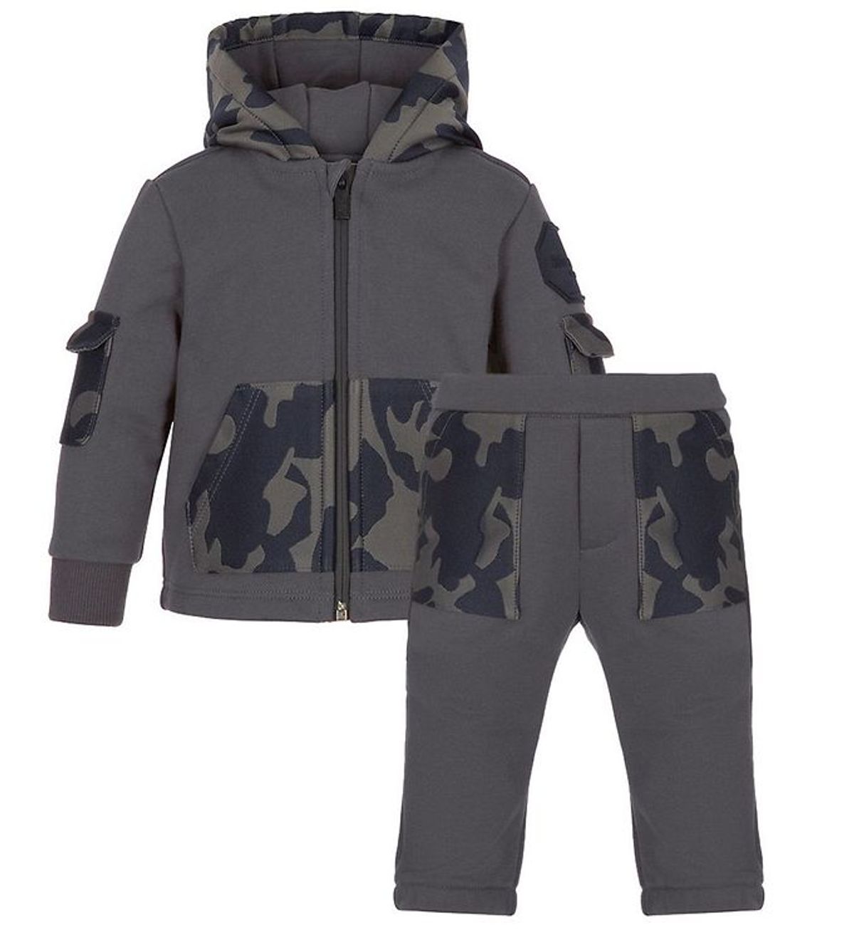 Emporio Armani Sweatsæt - Koksgrå m. Camouflage