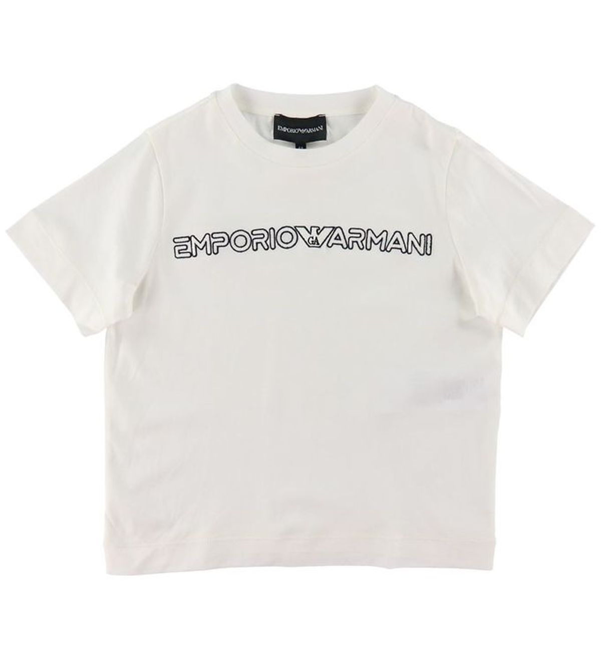 Emporio Armani T-shirt - Hvid m. Broderi