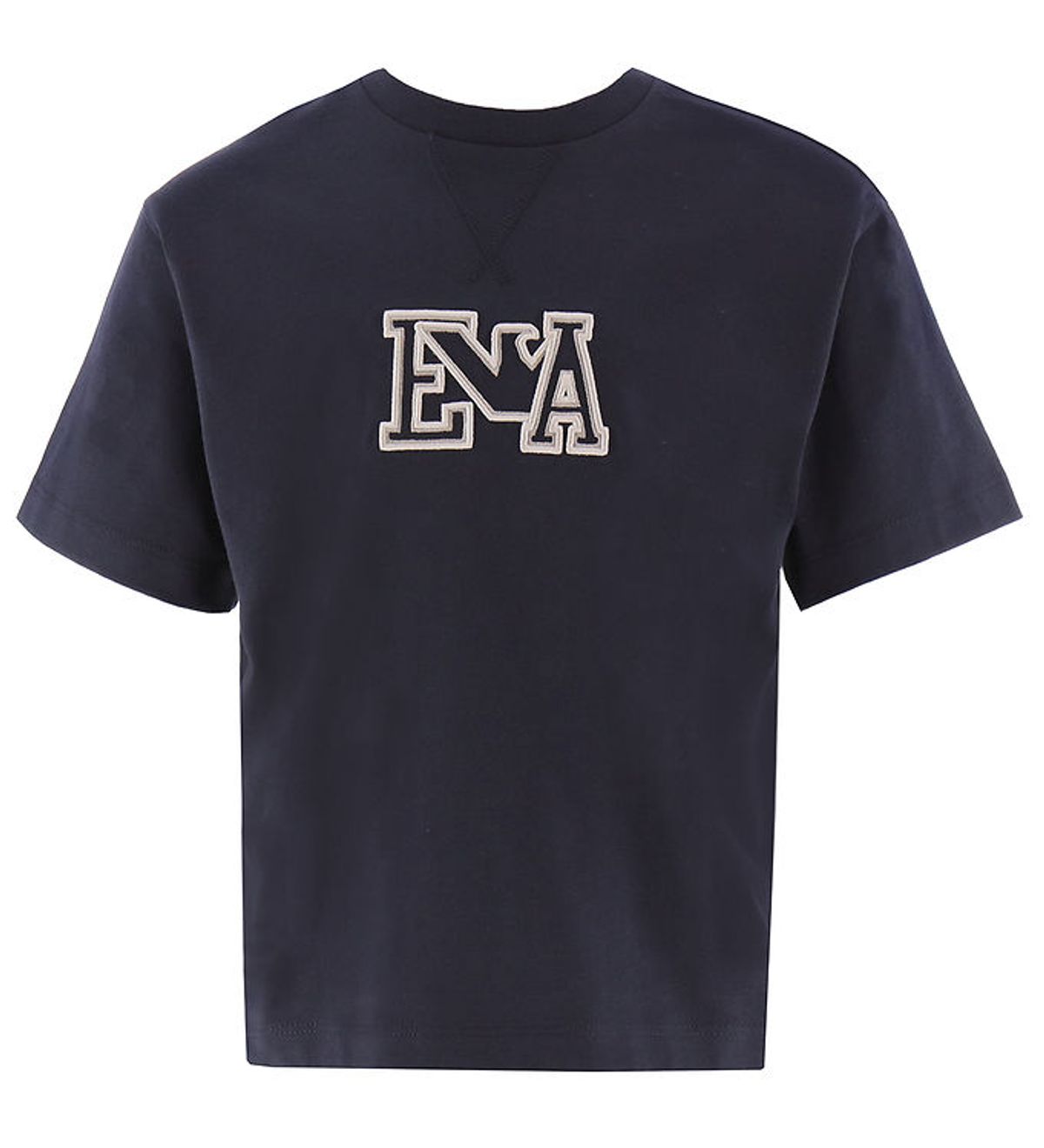 Emporio Armani T-shirt - Navy m. Broderi