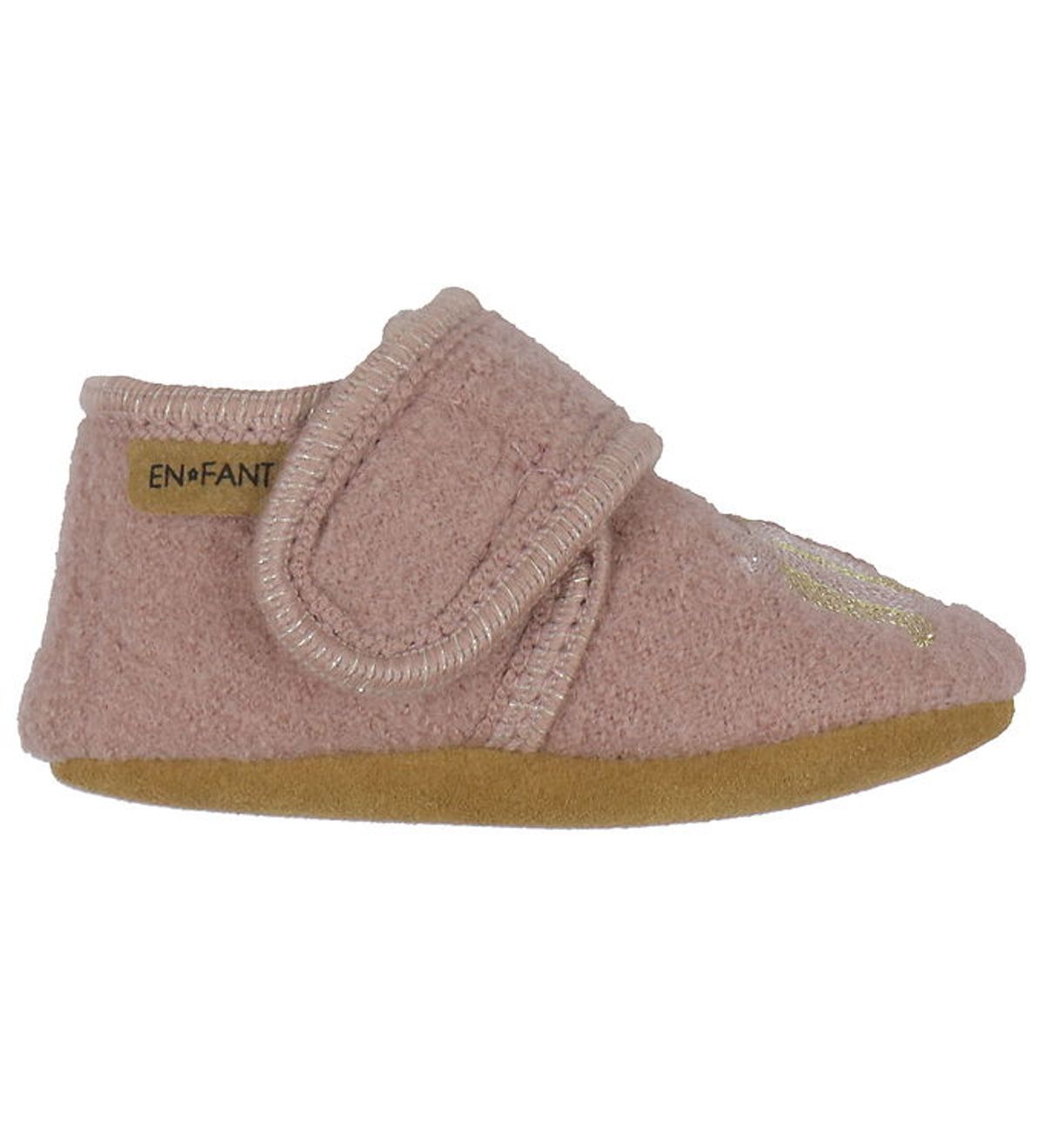 En Fant Hjemmesko - Uld - Wool Slippers W. Embroidery - Bark