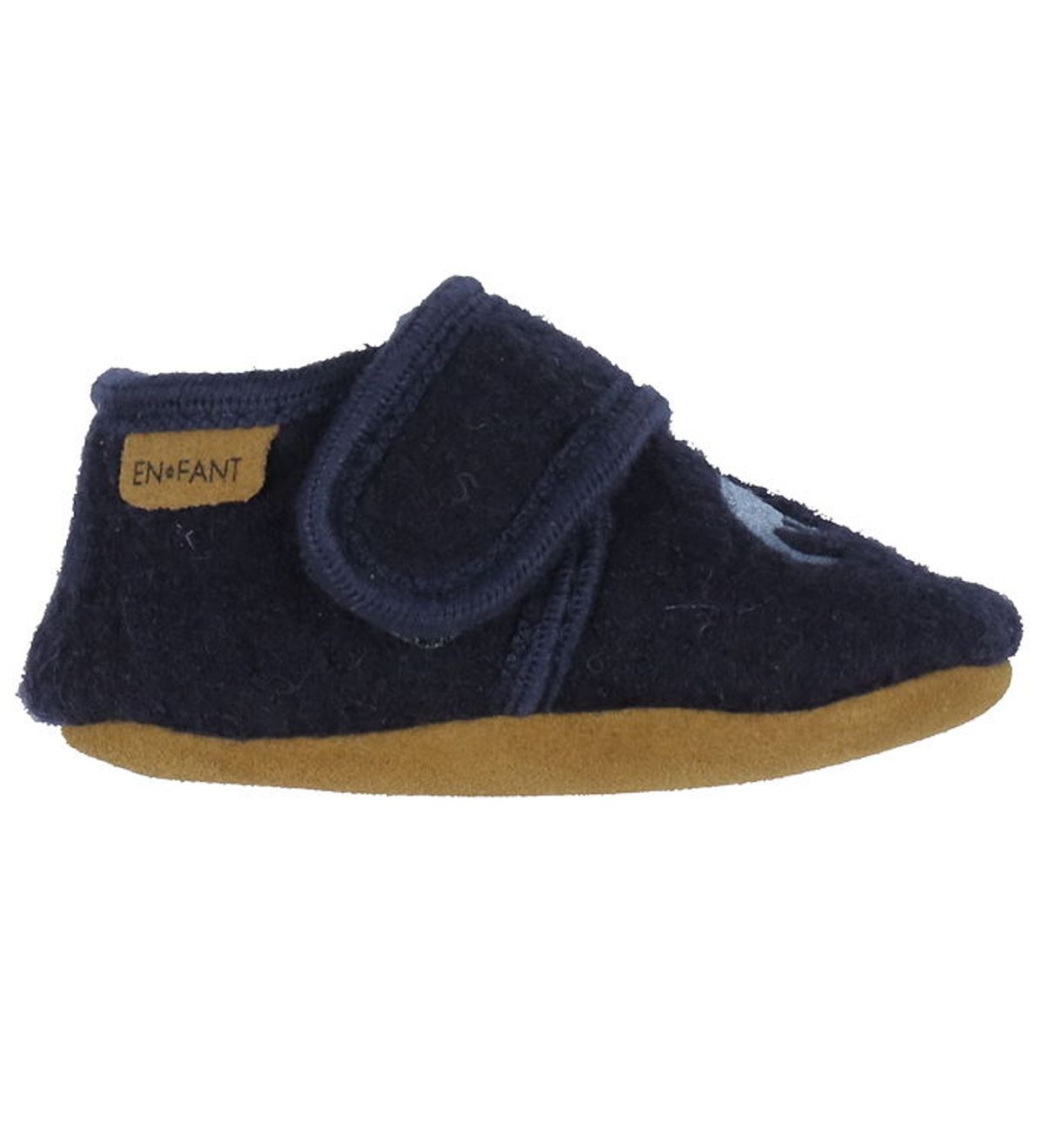 En Fant Hjemmesko - Uld - Wool Slippers W. Embroidery - Navy