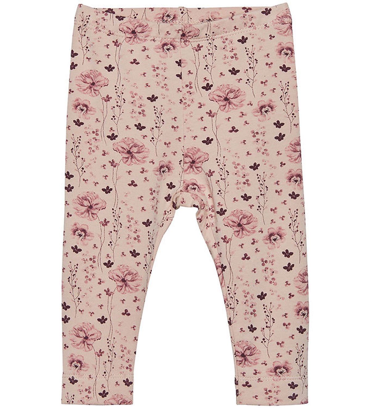 En Fant Leggings - Sweat - Rose Dust m. Blomster