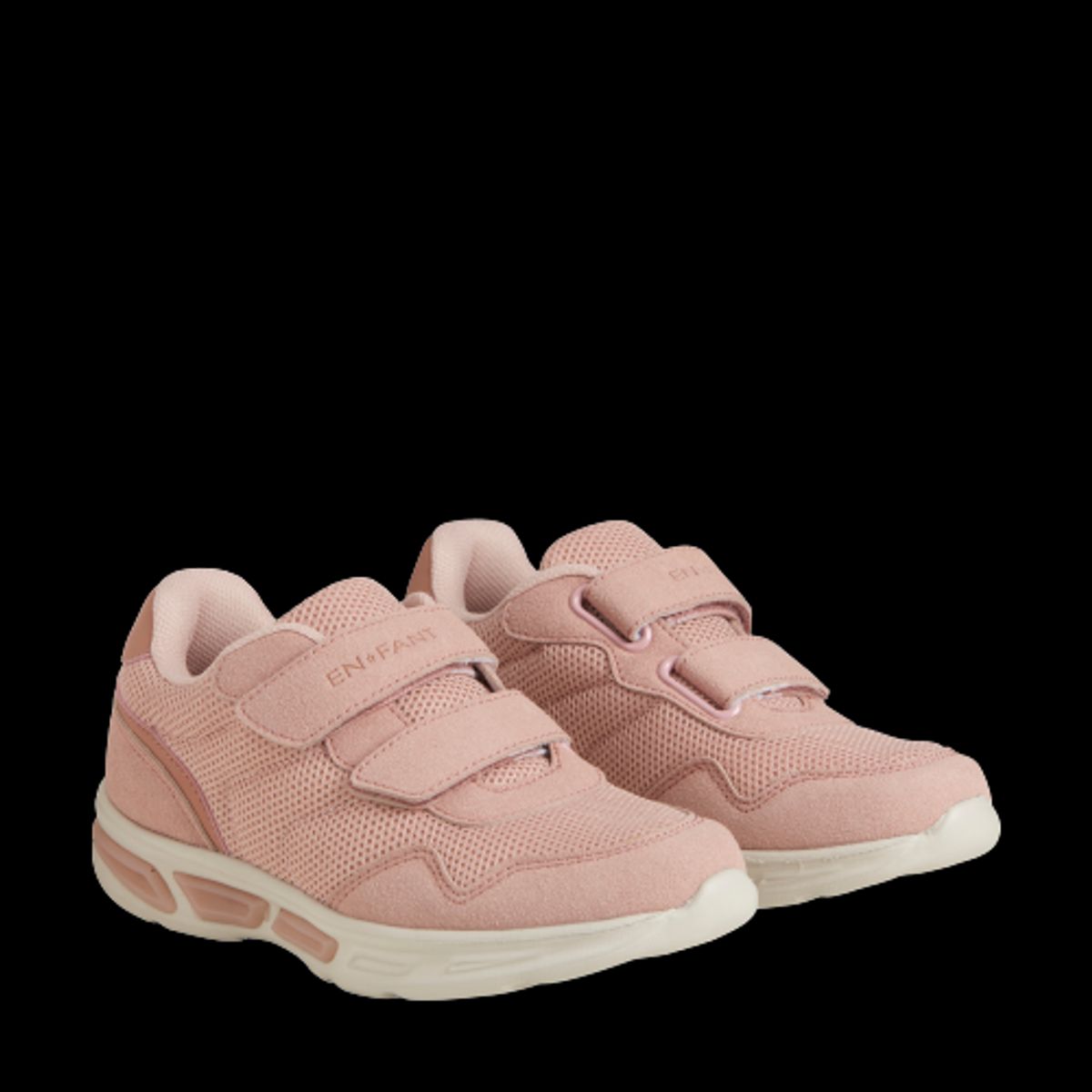 EN FANT letvægts sneakers med velcro og lys - Misty Rose - 25