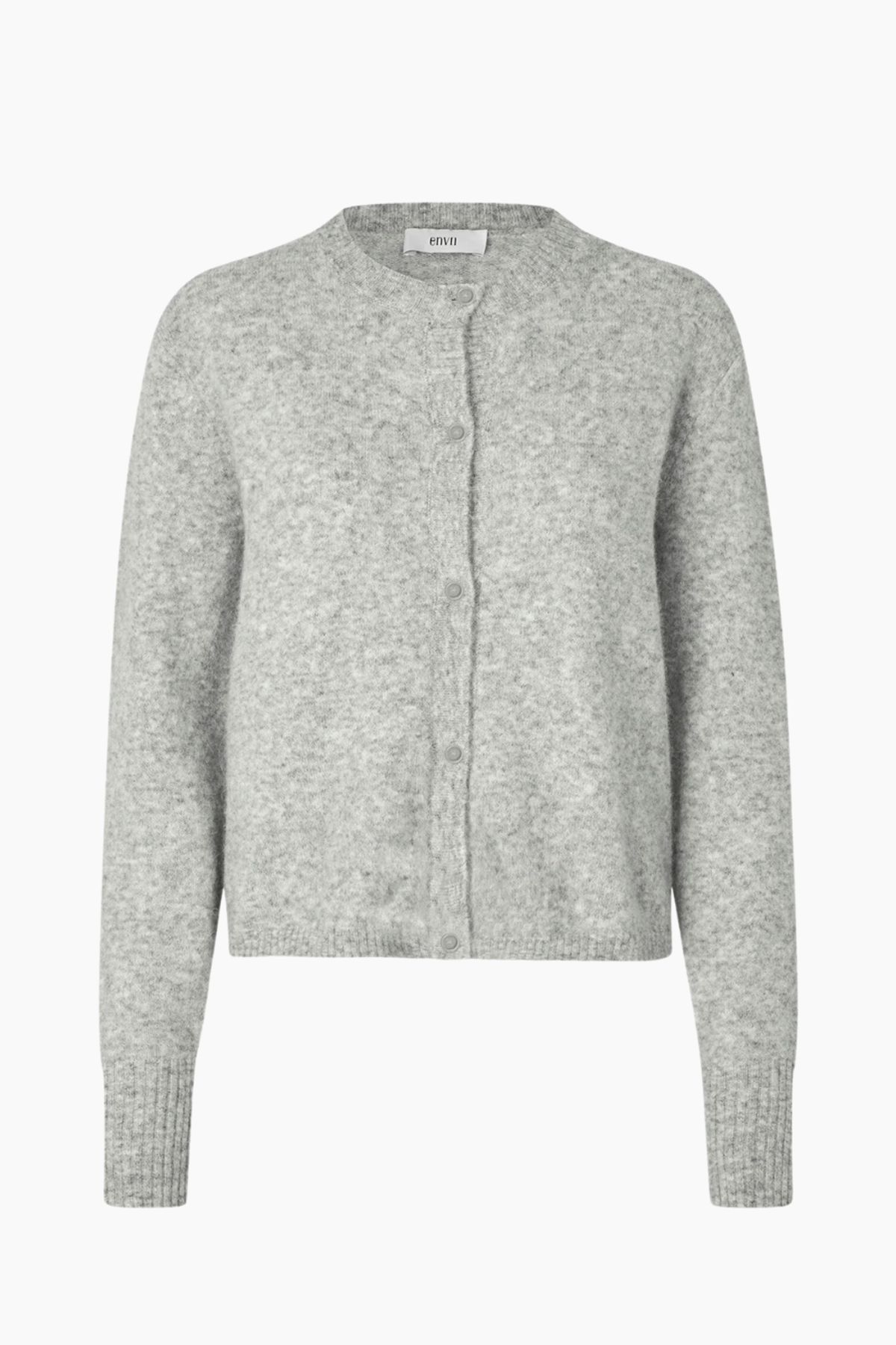 Enada LS Cardigan - Light Grey Mel - Envii - Grå L