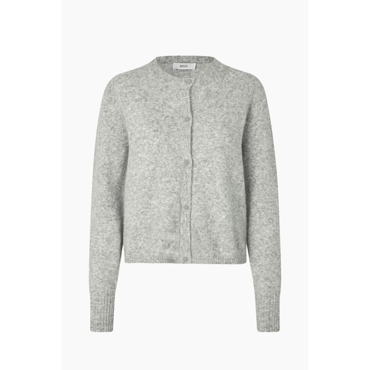 Enada LS Cardigan - Light Grey Mel - Envii - Grå M