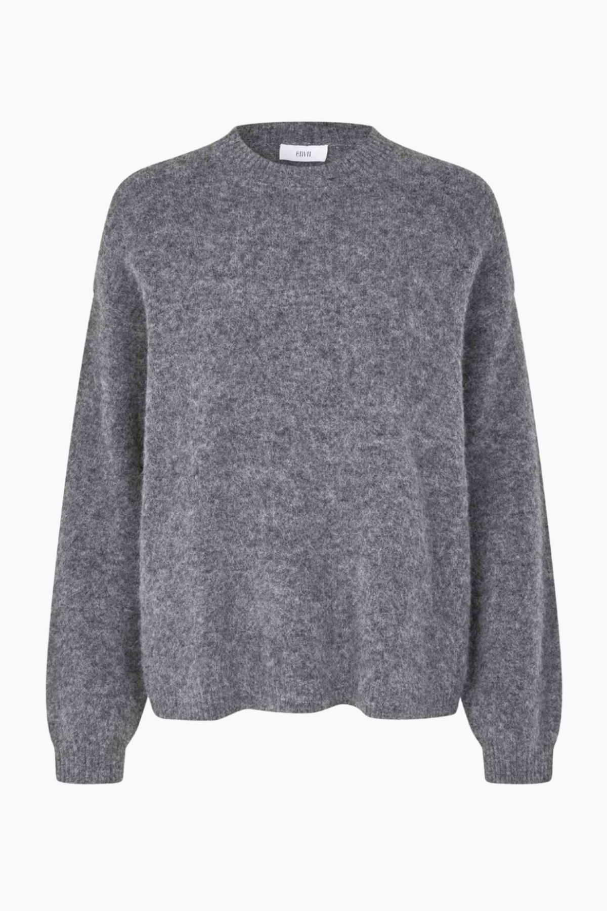 Enada LS Knit - Dark Grey Melange - Envii - Grå M