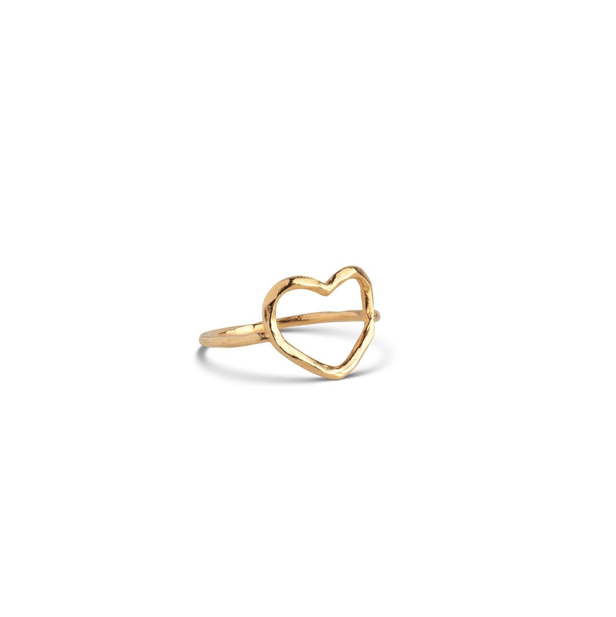 Enamel Copenhagen - Organic Heart ring Forgyldt sølv