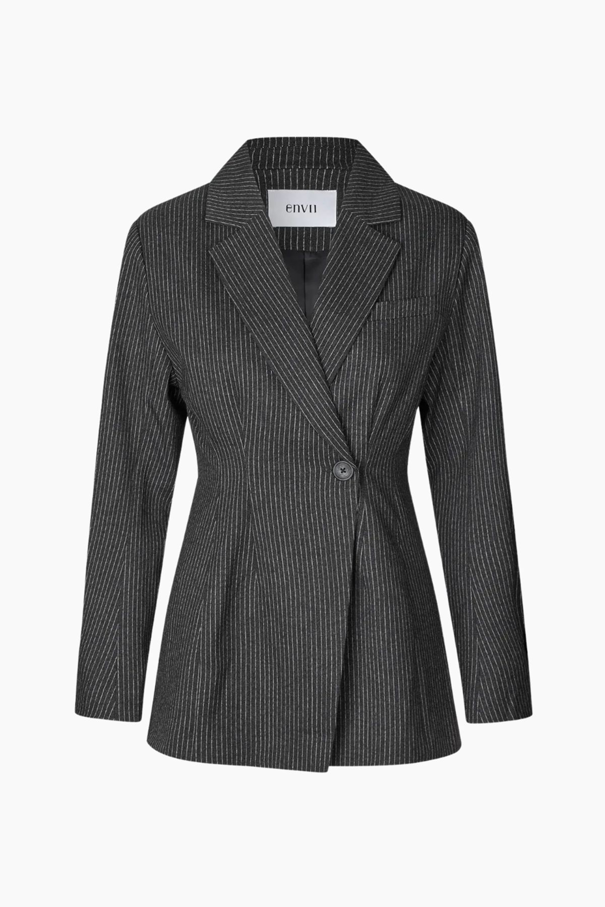 Enaugustine Blazer 7187 - Dark Grey Stripe - Envii - Grå XL