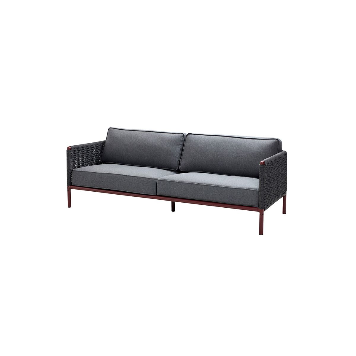 Encore 3-pers. Sofa fra Cane-line (Bordeaux/Dark grey)