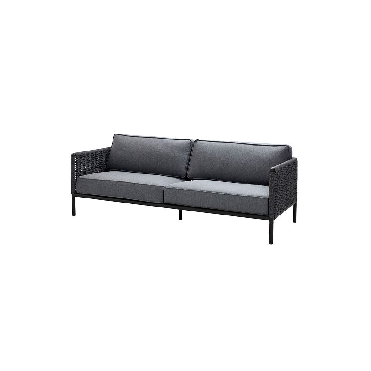 Encore 3-pers. Sofa fra Cane-line (Lava grey/Dark grey)