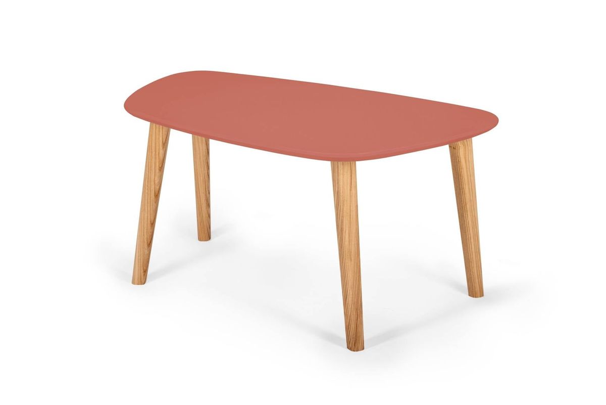 Endocarp Sofabord 80x48x40cm Antik pink/Asketræ