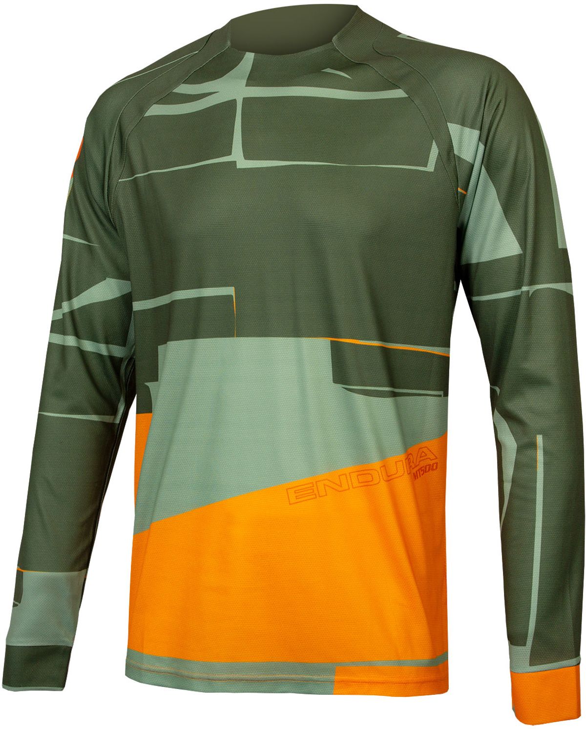 Endura MT500 L/S Print Tee LTD - Grøn/Orange