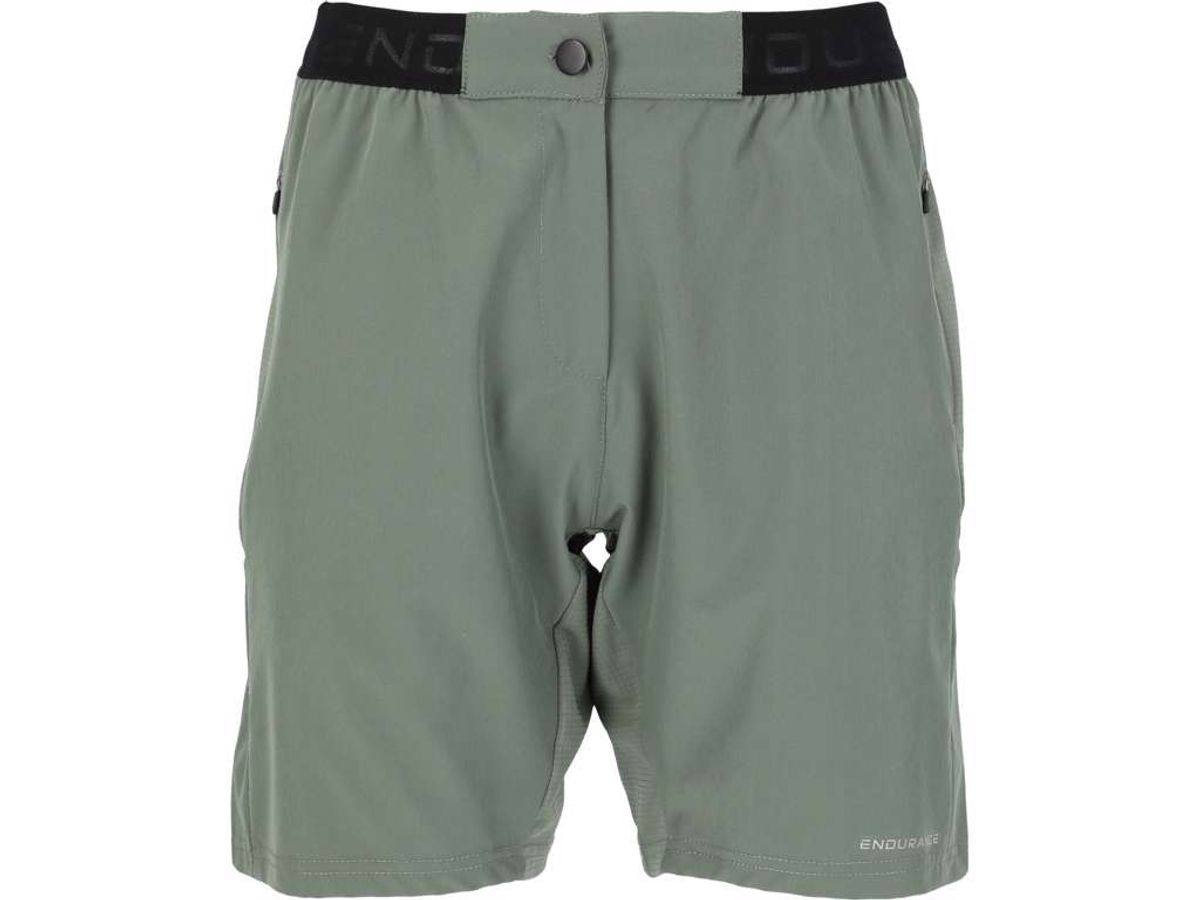 Endurance Macbeth - Hyperstretch Shorts - Dame - Desert Green - 38