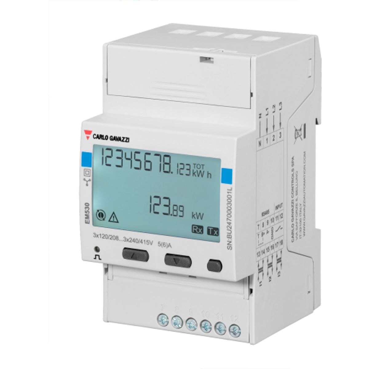 ENERGIMÅLER 3-F MID-A 5A transformer ModBus