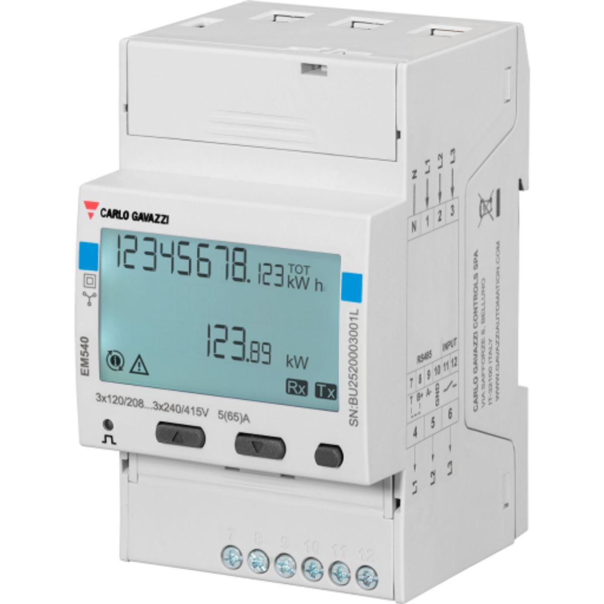 ENERGIMÅLER 3-F MID-B 65A direkte M-Bus