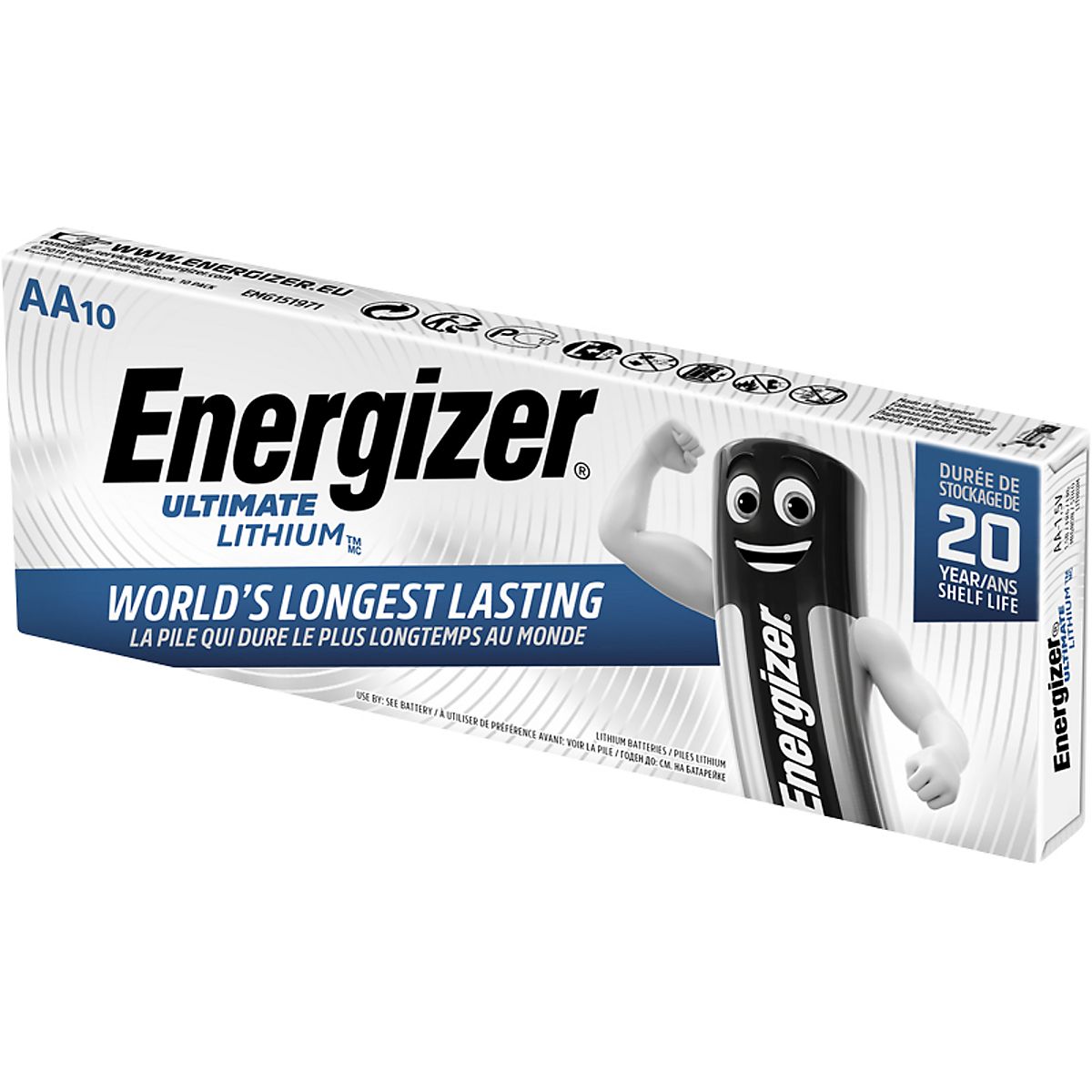 Energizer batteri 1,5V AA LR91, Lithium, 3500 mAh, pakke a 10stk