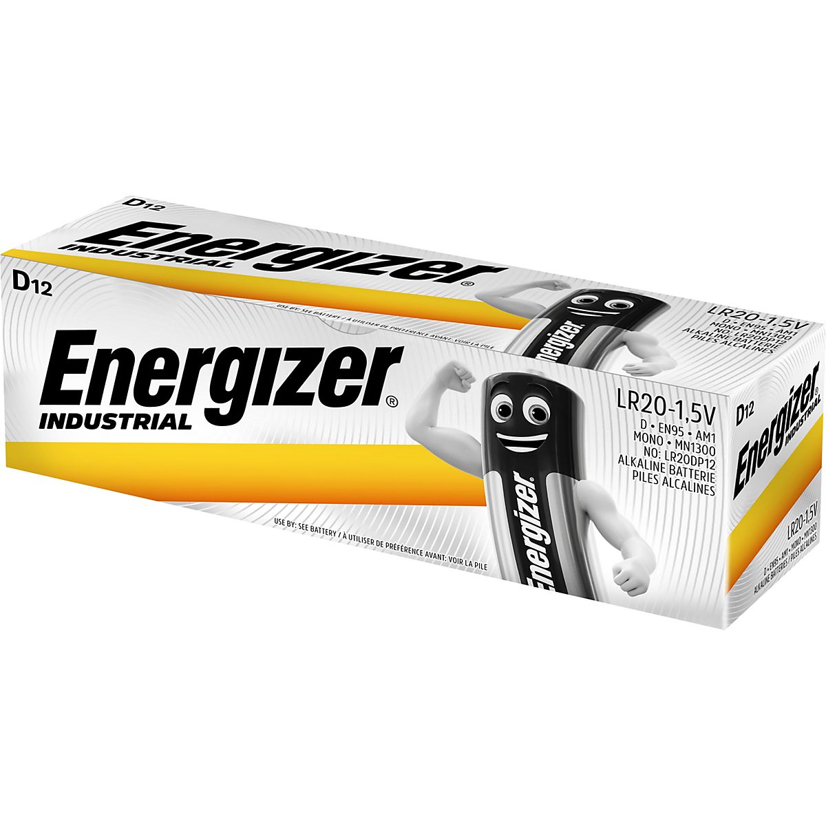 Energizer batteri 1,5V D/LR20 industrial - pakke a 12stk