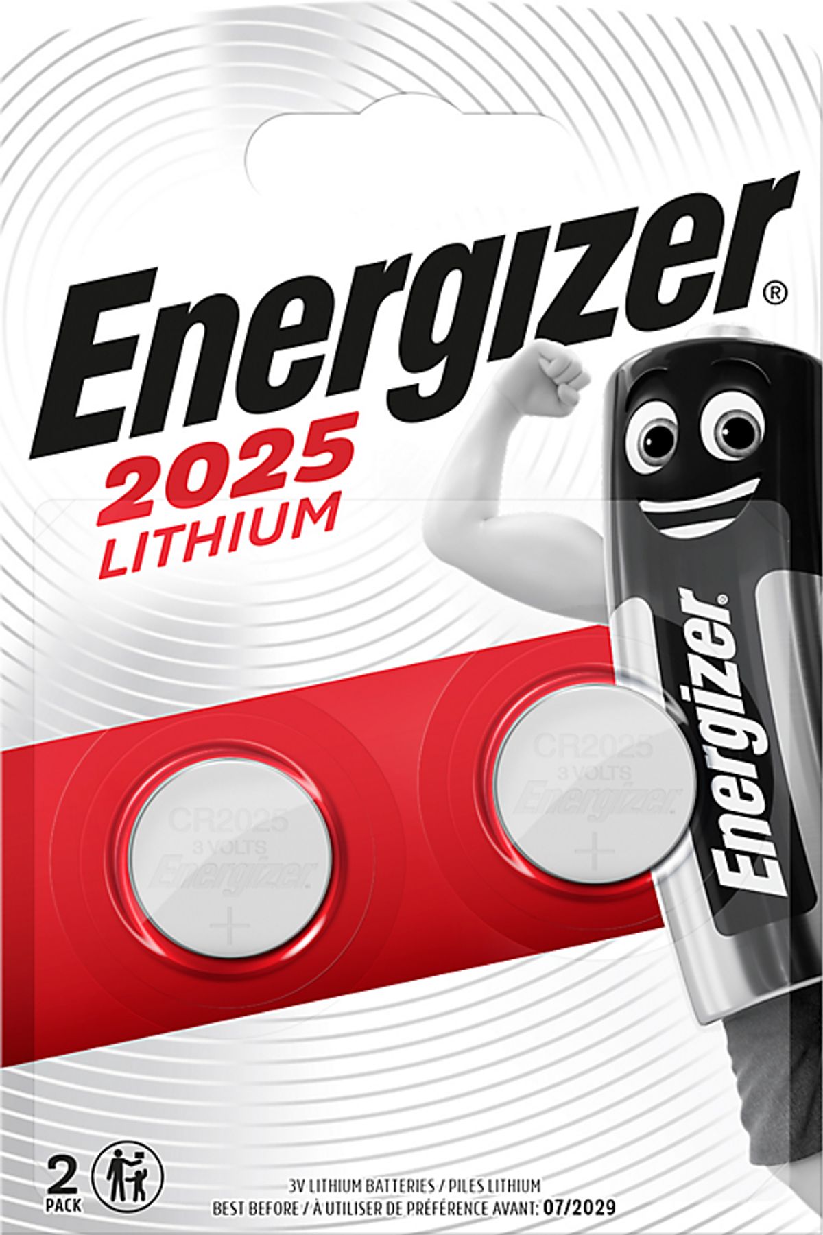 Energizer batteri 3V CR2025 lithium - pakke a 2stk