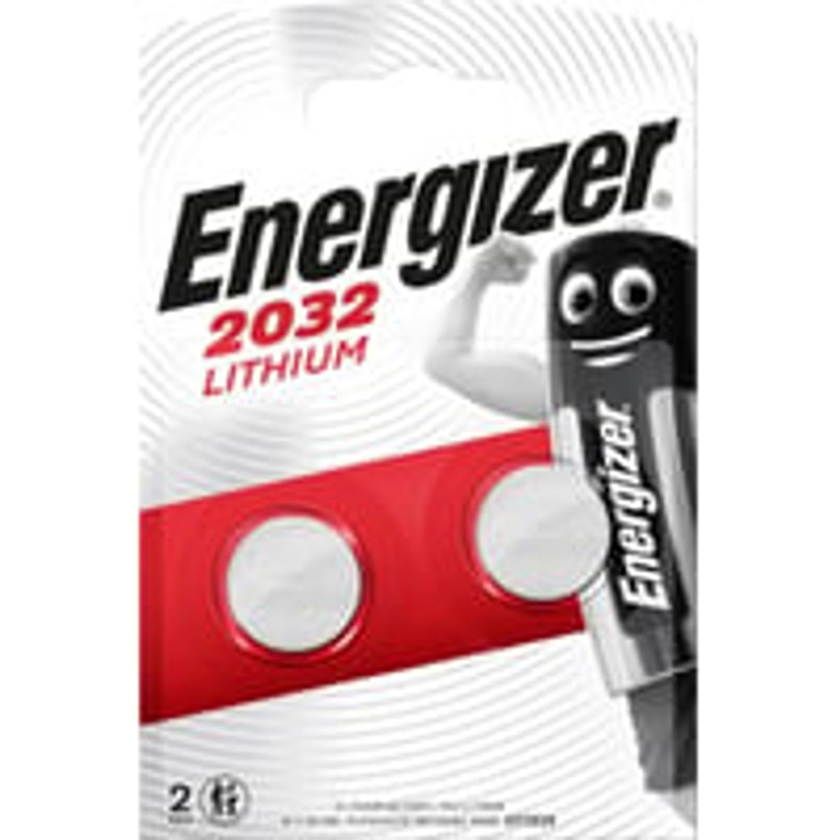 Energizer batteri 3V CR2032 lithium - pakke a 2stk