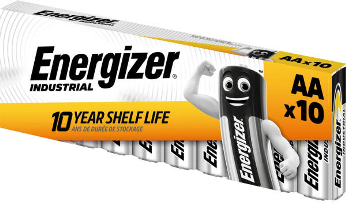 Energizer batteri industrial AA LR6 1.5V alkaline 10 stk.