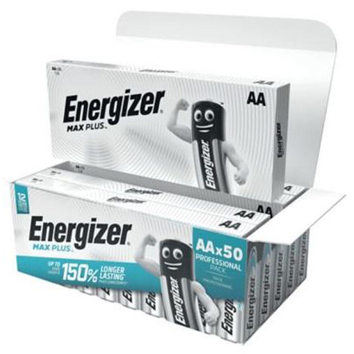 Energizer batteri max plus AA LR6 1.5V alkaline professional pack 50 stk.