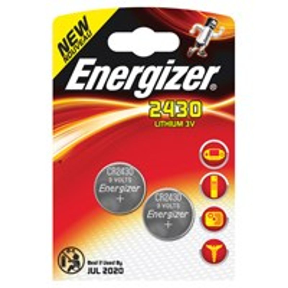 Energizer CR2430 batteri, 2 stk