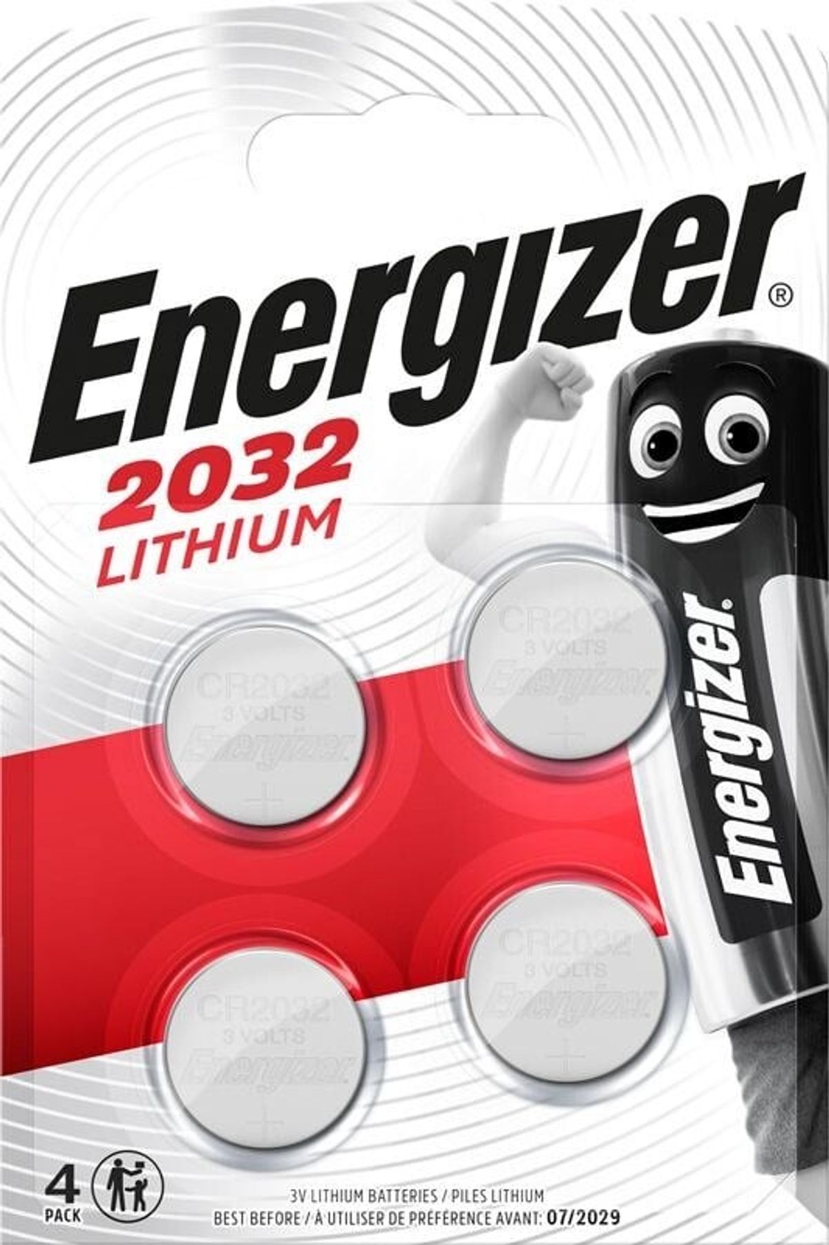 Energizer - Lithium Knapcelle Batterier Cr2032 - 4 Stk