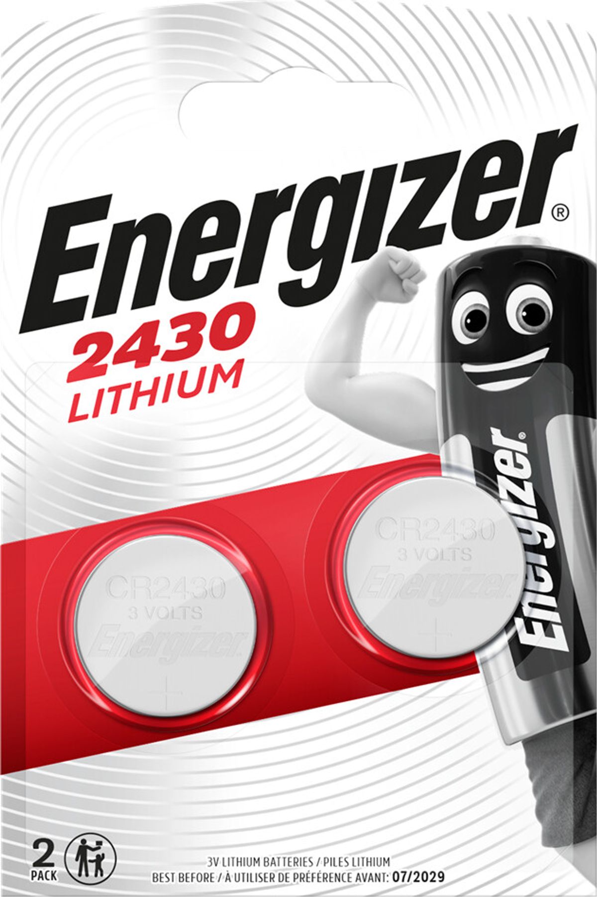 Energizer - Lithium S Knapcelle Batterier Cr2430 - 2 Stk