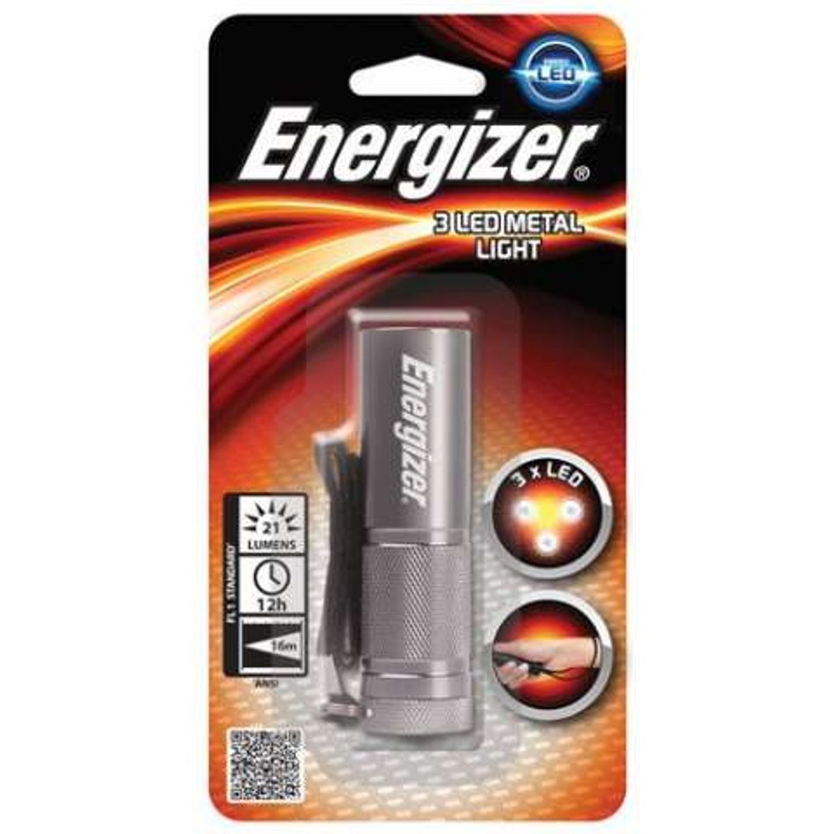 Energizer Metal Lygte til 3 x AAA batterier (uden batterier)