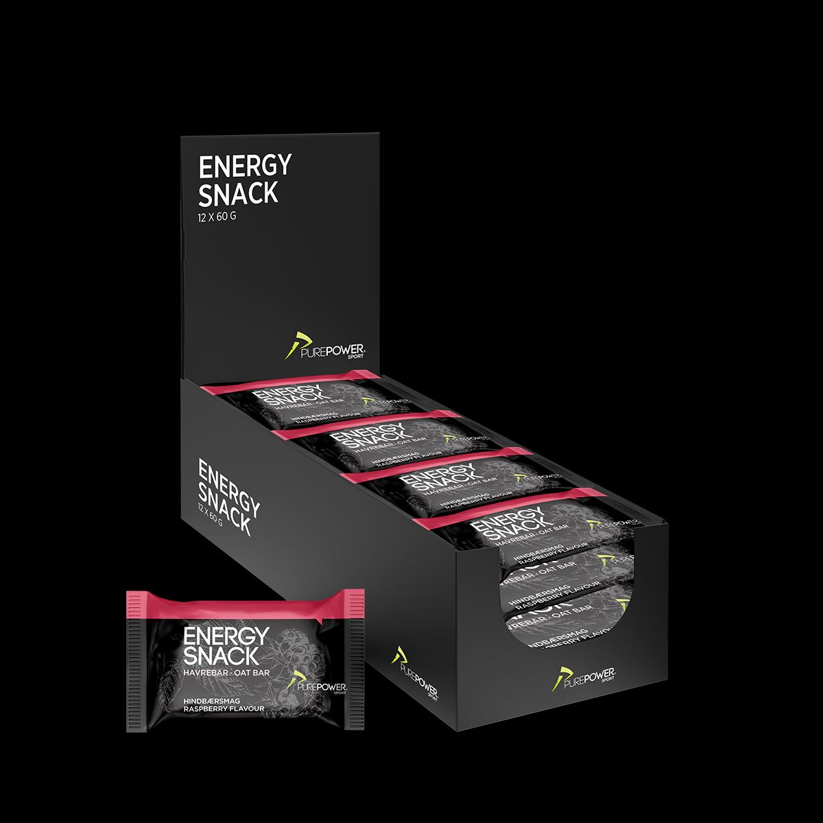 Energy Snack Hindbær 12x60 g