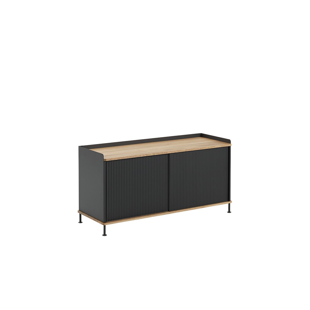 Enfold Sideboard, 124 x 45 cm fra Muuto (Black)