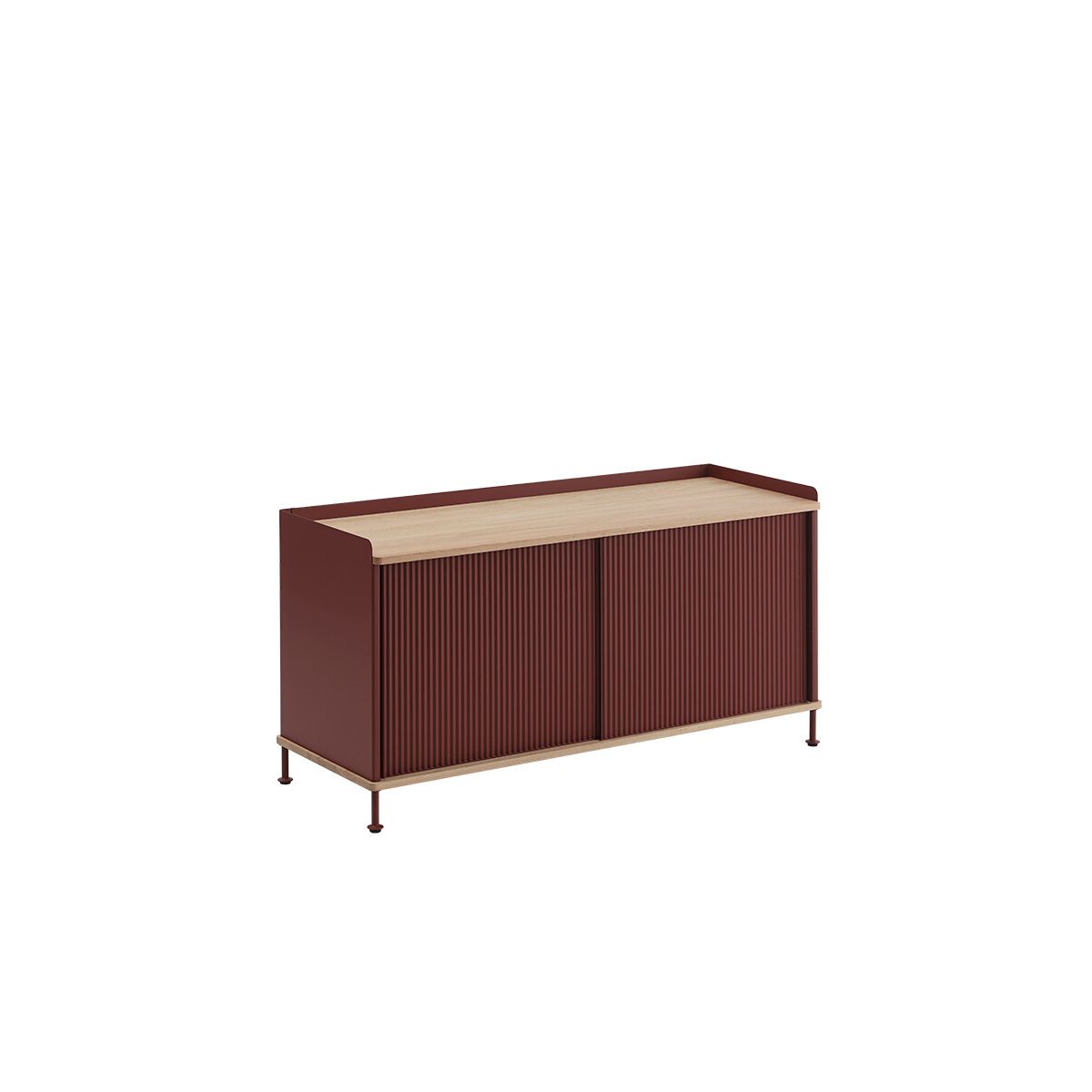 Enfold Sideboard, 124 x 45 cm fra Muuto (Deep red)