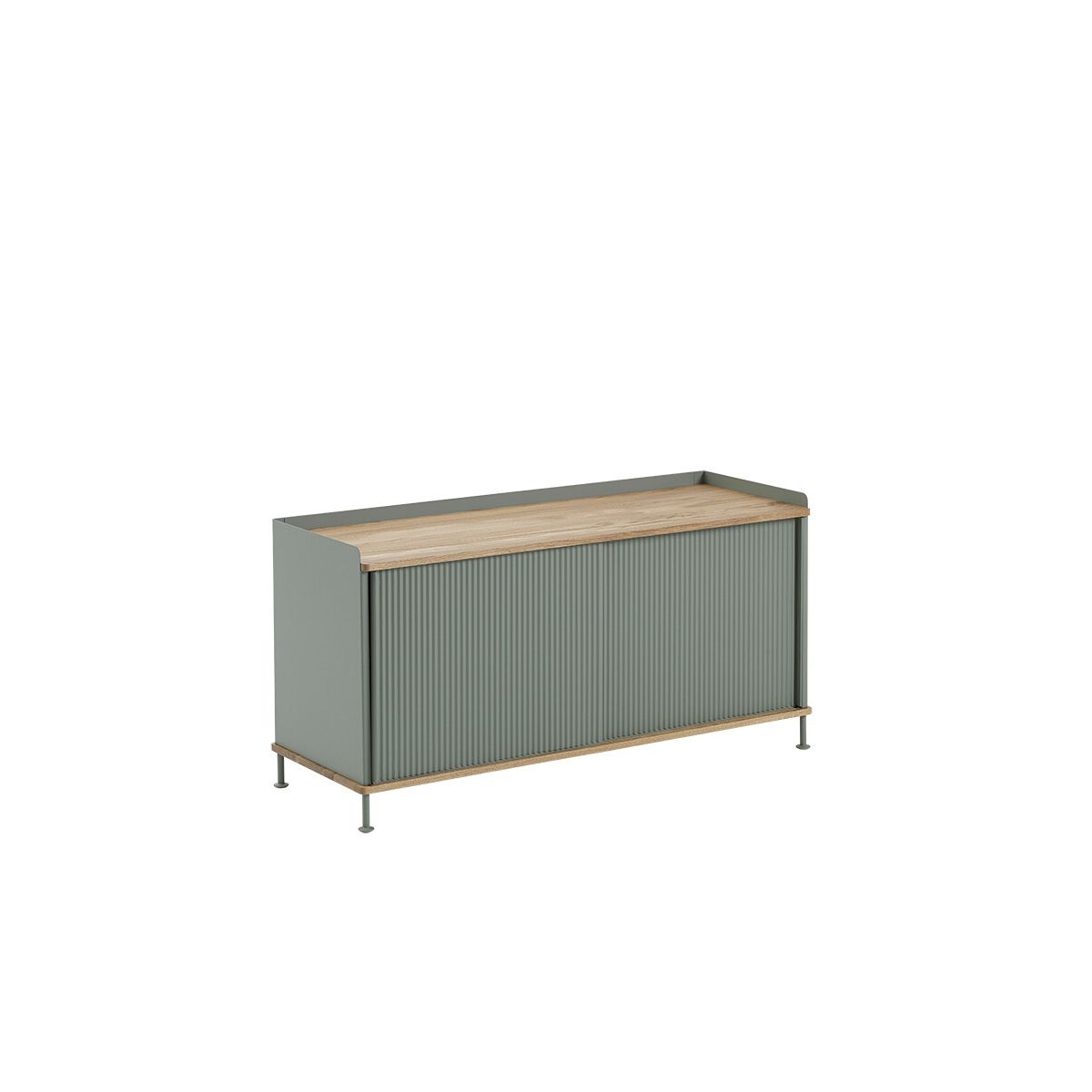 Enfold Sideboard, 124 x 45 cm fra Muuto (Dusty Green)