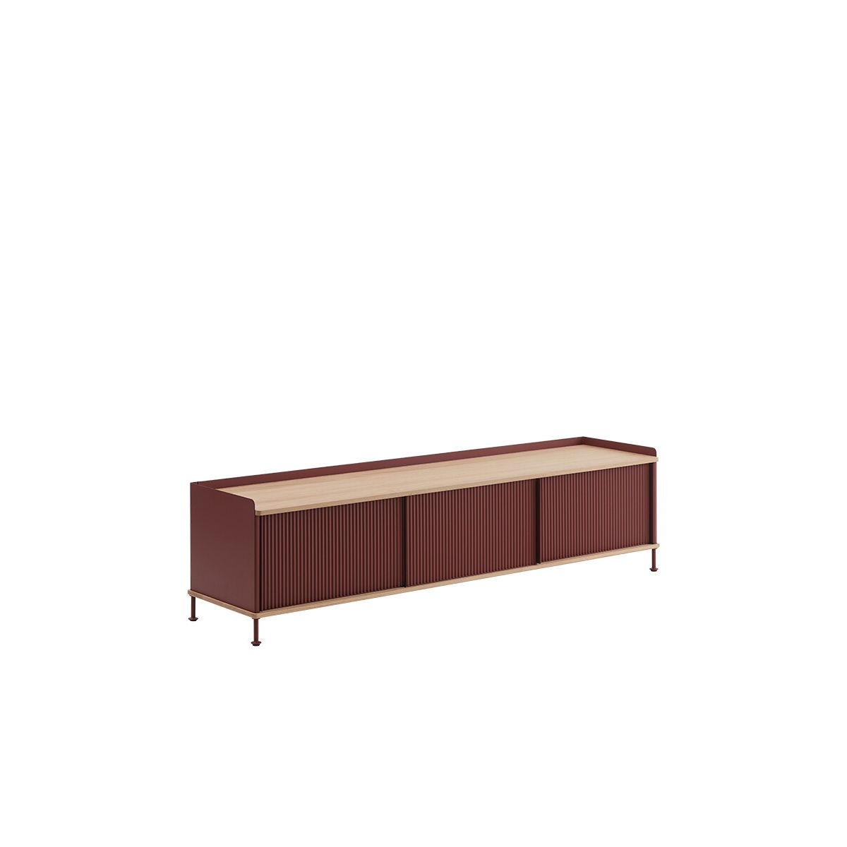 Enfold Sideboard, 186 x 45 cm fra Muuto (Deep red)