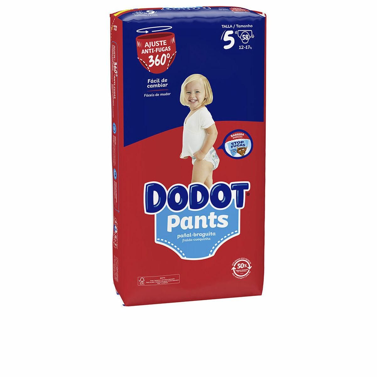 Engangsbleer Dodot Pants Størrelse 5 Knickers (58 enheder)