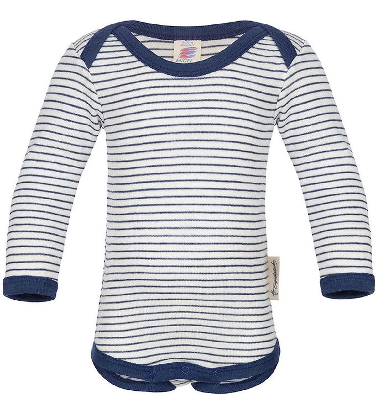 Engel Body l/æ - Uld/Silke - Natural/Navy Blue