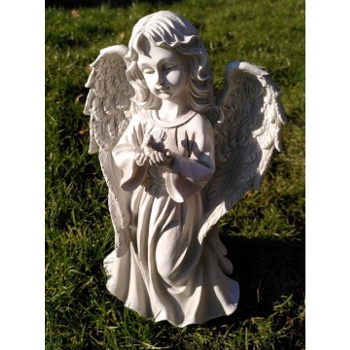 Engel med freds due 32 cm - Engle figurer - GodKarmaShop